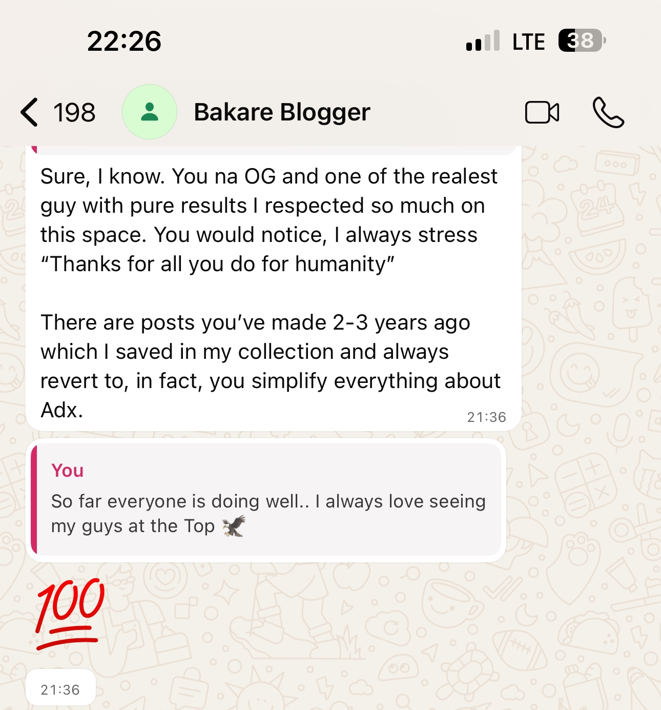 Student success story screenshot